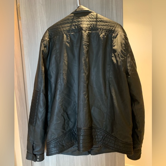 Silver Jeans Co. black jacket with leather (XL) - Picture 2 of 9